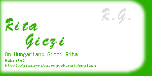 rita giczi business card